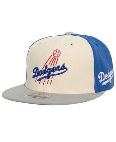 Мужская кремовая, серая облегающая шляпа Los Angeles Dodgers в честь 100-летия Homefield Mitchell &amp; Ness