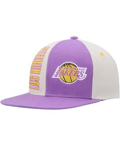 Мужская кремовая, фиолетовая кепка Los Angeles Lakers Hardwood Classics Pop Snapback Mitchell &amp; Ness
