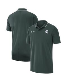 Мужская зеленая рубашка-поло Michigan State Spartans Coaches Performance Nike