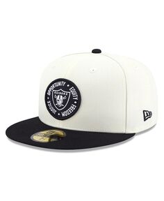 Мужская кремово-черная приталенная шляпа Las Vegas Raiders 2022 Inspire Change 59FIFTY New Era