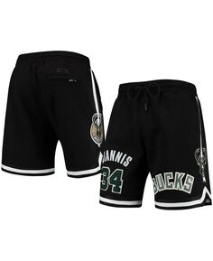Мужские черные шорты игрока Giannis Antetokounmpo Milwaukee Bucks Pro Standard