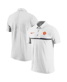 Мужская белая рубашка-поло Clemson Tigers Coaches Performance Nike