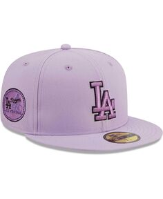 Мужская лавандовая приталенная шляпа Los Angeles Dodgers 59FIFTY New Era
