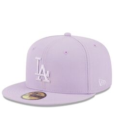 Мужская лавандовая шляпа Los Angeles Dodgers 2023 Spring Color Basic 59FIFTY приталенная шляпа New Era