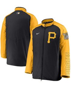 Мужская черная куртка с молнией во всю длину Pittsburgh Pirates Authentic Collection Dugout Nike