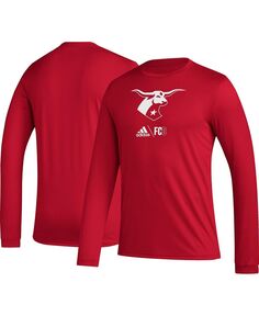 Мужская красная футболка с длинным рукавом FC Dallas Icon AEROREADY adidas