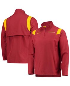 Мужская куртка Cardinal Iowa State Cyclones Coach с молнией до половины Nike