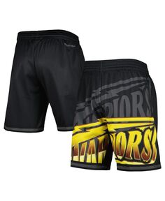 Мужские черные модные шорты Golden State Warriors Big Face 4.0 Mitchell &amp; Ness