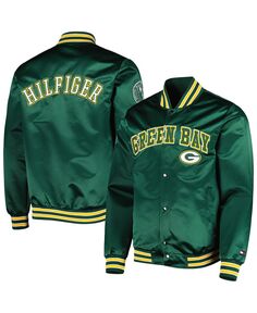 Мужская зеленая куртка на кнопках Green Bay Packers Elliot Varsity Tommy Hilfiger