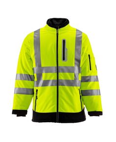 Мужская утепленная куртка HiVis Extreme Softshell со светоотражающей лентой — большая и высокая RefrigiWear