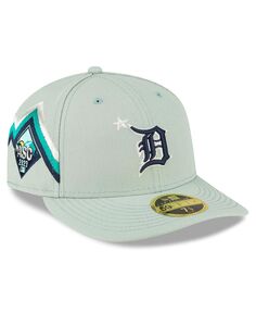 Мужская низкопрофильная кепка для игры всех звезд MLB 2023 Detroit Tigers 2023 мятного цвета, облегающая шляпа 59FIFTY New Era