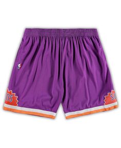 Мужские шорты Mitchell Ness Purple Phoenix Suns Big Tall из твердой древесины Classics Team Swingman Mitchell &amp; Ness