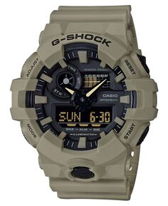 Мужские аналогово-цифровые часы с бежевым полимерным ремешком, 53 мм G-Shock