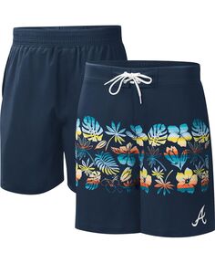 Мужские темно-синие шорты для плавания Atlanta Braves Breeze Volley G-III Sports by Carl Banks