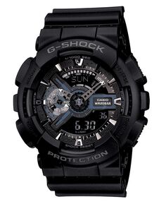 Мужские аналоговые цифровые часы с черным полимерным ремешком, 55 мм GA110-1B G-Shock