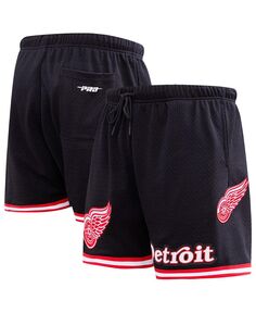 Мужские черные классические сетчатые шорты Detroit Red Wings Pro Standard