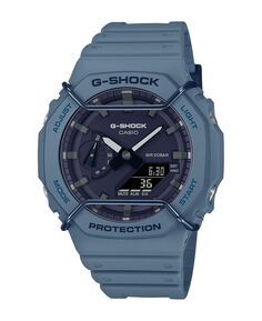 Мужские аналогово-цифровые часы с синим полимерным ремешком, 45,4 мм, GA2100PT-2A G-Shock