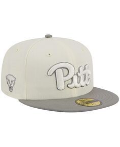 Мужская облегающая шляпа Stone, Grey Pitt Panthers Chrome и Concrete 59FIFTY New Era