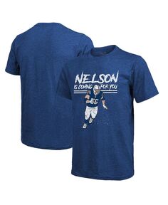 Мужская футболка Quenton Nelson Royal Indianapolis Colts Tri-Blend Player Majestic