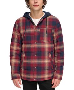 Мужская хлопковая стеганая куртка-рубашка с флисовым капюшоном Levi&apos;s Levis