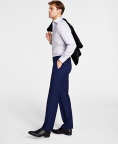 Мужские классические брюки со складками на плоской подошве спереди Michael Kors