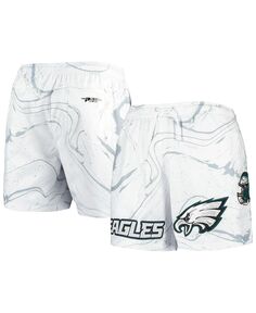 Мужские белые шорты Philadelphia Eagles с мраморным принтом Pro Standard