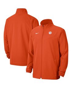 Мужская оранжевая куртка Clemson Tigers 2021 с боковой молнией во всю длину Nike