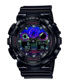 Мужские аналогово-цифровые часы из черной смолы, 55 мм, GA100RGB-1A G-Shock