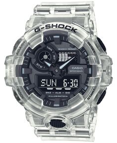 Мужские аналогово-цифровые часы с прозрачным полимерным ремешком, 53,4 мм GA700SKE-7A G-Shock