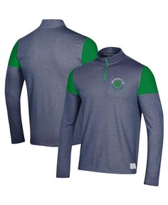 Мужская темно-синяя куртка Notre Dame Fighting Irish Gameday Tri-Blend с молнией четверти Under Armour