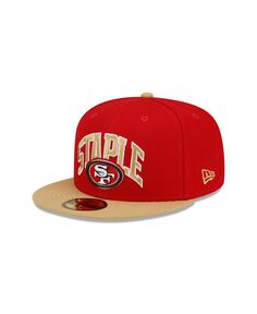 Мужская облегающая шляпа X Staple Scarlet, золото San Francisco 49ers Pigeon 59FIFTY New Era