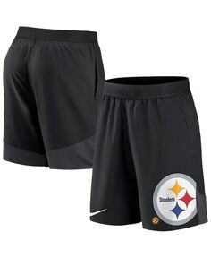Мужские черные эластичные спортивные шорты Pittsburgh Steelers Nike