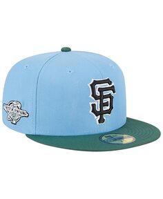 Мужская облегающая шляпа небесно-голубого цвета с кинзой San Francisco Giants World Series 2002 59FIFTY New Era
