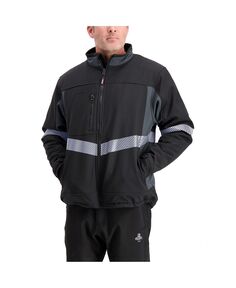 Мужская утепленная куртка из софтшелла повышенной видимости со светоотражающей лентой RefrigiWear