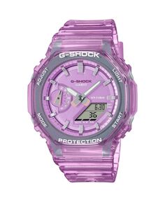 Часы унисекс с розовым скелетонизированным ремешком из смолы, 40,4 мм GMAS2100SK4A G-Shock