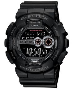 Мужские цифровые часы XL с черным полимерным ремешком GD100-1B G-Shock