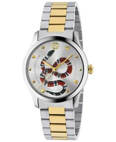 Мужские швейцарские часы G-Timeless с двухцветным браслетом из нержавеющей стали, 38 мм Gucci