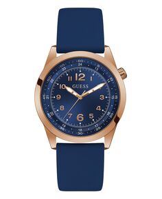 Мужские аналоговые синие часы из нержавеющей стали, 42 мм GUESS