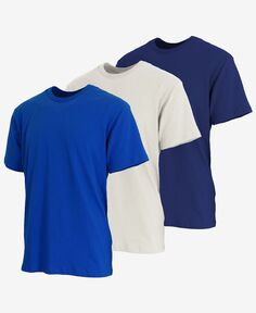 Мужская классическая футболка с коротким рукавом и круглым вырезом, 3 шт. Blue Ice