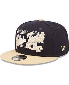 Мужская темно-синяя желтая куртка Georgia Tech Team Script 9FIFTY Snapback Hat New Era