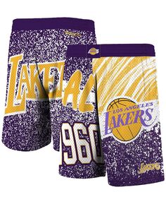 Мужские фиолетовые сублимированные шорты Los Angeles Lakers Hardwood Classics Jumbotron Mitchell &amp; Ness