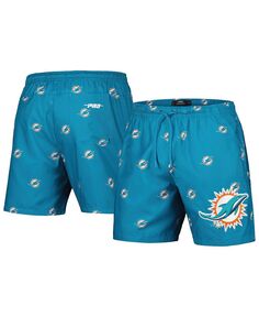 Мужские шорты с мини-логотипом Aqua Miami Dolphins со сплошным принтом Pro Standard