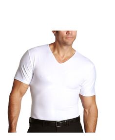 Insta Slim Мужская компрессионная футболка с короткими рукавами и v-образным вырезом Instaslim