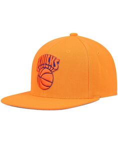 Мужская оранжевая кепка Snapback в тон New York Knicks Hardwood Classics Mitchell &amp; Ness