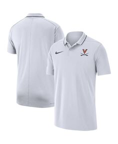 Мужская белая рубашка-поло Virginia Cavaliers Coaches Performance Nike