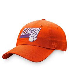 Мужская оранжевая регулируемая шляпа Clemson Tigers Slice Top of the World