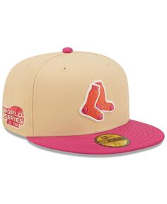 Мужская оранжево-розовая приталенная шляпа Boston Red Sox 2004 World Series Mango Passion 59FIFTY New Era