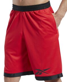 Мужские баскетбольные шорты стандартного кроя с принтом логотипа Reebok