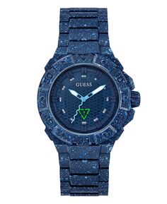 Мужские часы Tide Ocean темно-синие с пластиковым ремешком, 42 мм GUESS