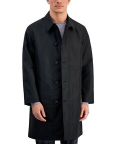 Мужское черное пальто свободного кроя HUGO